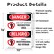 Signmission Do Not Enter High Voltage Bilingual Danger Sign, Vinyl Decal, 10in W x 14in L, 2PK OS-2PACK-DS-D-1014-VS-1134 - alternate 6